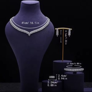 Elegant Shape Bridal CZ Jewelry Sets