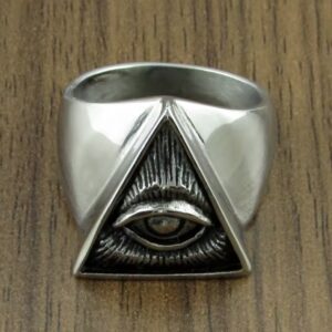 Steel Illuminati Pyramid Eye Symbol