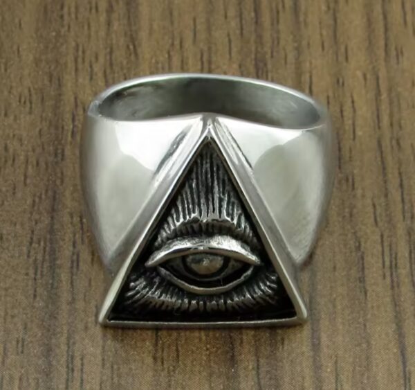 Steel Illuminati Pyramid Eye Symbol